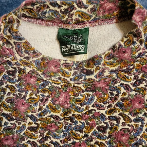 Vintage Northern Reflections Sweatshirts - 1990s Floral Sweatshirts - Set of 2 - Picture 4 of 6